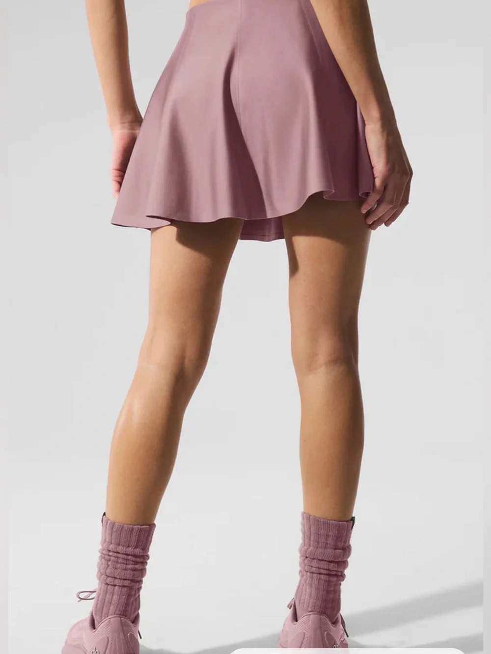 NWT Alo Airlift Down The Line Tennis Skirt Smoky Quartz XS